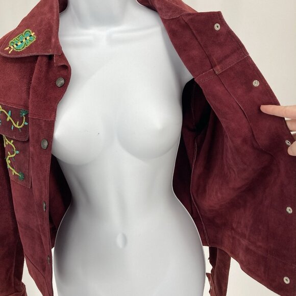 VTG Womens Hippie Western Jacket 70s Indie Suede Sz Medium Southwest Equestrian - Picture 6 of 16